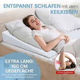 eloneo Matratzenkeil Reflux 90 x 100 cm Weiß