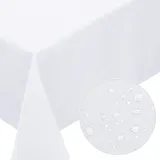Tischdecke (rund 160 cm, Weiss) runde Tischdecken, Tischdecke Herbst rund, Gartentischdecke rund Wetterfest, Tischdecke Abwaschbar rund, Tischdecke rund Weihnachten