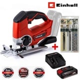 Einhell Akku-Stichsäge Akkustichsäge TE-JS 18/80 Li- 18 V + Akku 2.5 Ah + 3 Bosch Sägeblätter