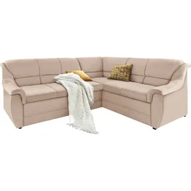DOMO collection Ecksofa DOMO COLLECTION "Lale zeitlose Formensprache, komfortabel, Breite 251cm, L-Form", beige (natur), B:251cm H:88cm T:193cm, Struktur grob (85% Polyester, 15% Polyacryl );Struktur (100% Polyester);Microfaser PRIMABELLE (100% Polyester), Sofas,