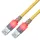 EasyLan DualBoot LED Patchkabel RJ45 Netzwerkkabel, CAT 6 S/FTP gelb, 10 m