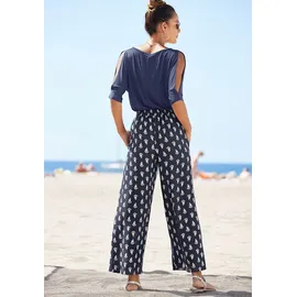 VIVANCE Palazzohose Schlupfhose Blau 44