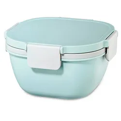 xavax® Lunchbox Salatbox To Go pastellblau, grau 1,4 l, 1 St.