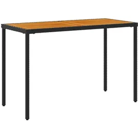 vidaXL Gartentisch mit Akazienholz-Platte 115 x 54 x 74 cm Schwarz