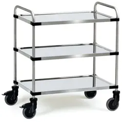 Edelstahl-Servierwagen 5019, Tragkraft 150kg - natur