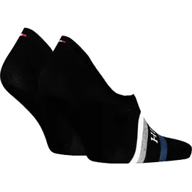 Tommy Hilfiger Füßlinge mit elastischem Rippenbündchen im 2er-Pack, Black, 39-42