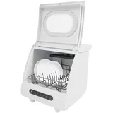 HUOMMGS Mini Geschirrspüler 800W Tischgeschirrspüler 220V Upgrade Tischspülmaschine mit 2 Reinigungsprogramme, Geschirrständer Freistehend Camping Spülmaschine für Schlafsäle