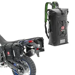 Set: Rucksack Hecktasche + Rollverschluss WPX + Satteltaschen wd. WP8 2x30L Rollverschluss Seitentasche