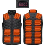 Ej.life - Leichte Beheizbare Weste für Herren, Intelligente Wiederaufladbare Elektrische Heizweste, Wasserdichte Elektrische Unisex-Heizweste (3XL)