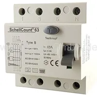 SchellCount FI/RCD Typ B - Allstromsensitiv - 63A 4-Polig