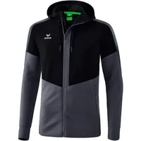 Erima Herren Squad Trainings Jacke, schwarz/Slate Grey, S