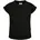 Girls Organic Extended Shoulder Tee Schwarz