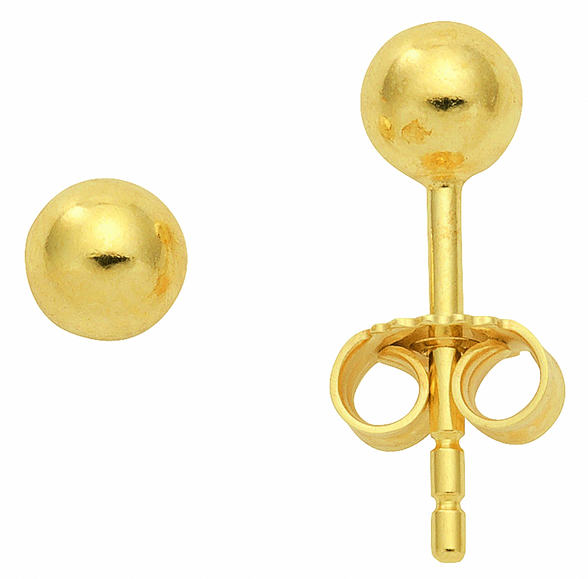 Paar Ohrhänger ADELIA ́S "Damen Goldschmuck 1 585 Gold Ohrringe / Ohrstecker Ø 4 mm" Gr. Damen, goldfarben (gold) Damen Ohrhänger