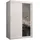 abiks möbel Schwebetürenschrank RIFLO WAVE 120 x 200 x 62 cm Weiß