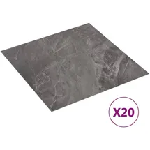 vidaXL PVC-Fliesen Selbstklebend 20 Stk. 1,86 m2 Schwarz
