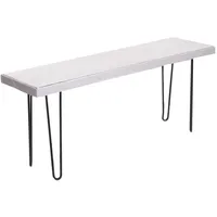 DESIGN DELIGHTS Sitzbank, Weiß, Holz, 120x50x30 cm, Esszimmer, Bänke,