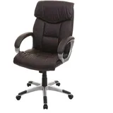 Mendler Bürostuhl HWC-A71, Chefsessel Drehstuhl, Kunstleder coffee-braun