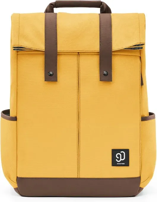 NINETYGO Rucksack, lebendig und lässig, College-Design, ultrakapazitiver Laptop-Rucksack für Studenten, Schul- und Arbeits-Rucksack, Gelb, 4-stufig wasserabweisend, 900D verschlüsseltes, verdicktes Gewebe, geeignet für Notebooks bis 15,6 Zoll