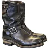 ORANDESIGNE Herren Western Cowboystiefel Vintage Westernstiefel Klassischer Cowboy Stiefeletten Halbhoch Schlupfstiefel Retro Reiterstiefel Winterstiefel rutschfest PU Lederstiefel B Schwarz 41 EU - 41 EU