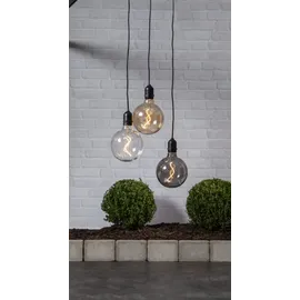 StarTrading LED Kugelleuchte Glaskugel 12,5 cm grau schwarz