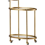 Woood Bartisch Push Trolley 67 x 35 x 86 cm Gold