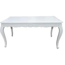Casa Padrino Barock Esstisch 90 x 84 x 90 cm weiß