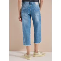Cecil 3/4 Wide Leg Jeans, im Loose Fit - blau