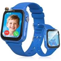 uleway Kinder Smartwatch, 4G wasserdichte Smartwatch Kinder mit Telefonieren ohne Vertrag, IP67, 1,83" Touchscreen, Kamera, Wecker, Spiele, Kinderuhr für Geschenke 4-16 Jahre, Blau