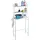 Storage Solutions - Metall Badregal - weiß - 62x25x155 cm - 3 Ablagen mit Haken