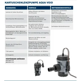 Johnson Pump Bilgepumpe 800 GPH 12V Edelstahl Weiß