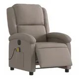 vidaXL Massagesessel Elektrisch Taupe Stoff