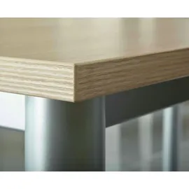 Hammerbacher Schreibtisch HS16 Weiß / Silber