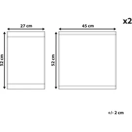 Beliani Ersatzstoff für Gartenstühle 2er Set CINE Weiß
