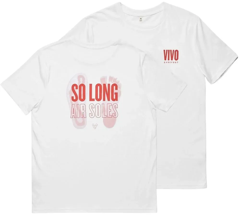 Vivobarefoot Unisex So Long Airsoles T-Shirt weiß