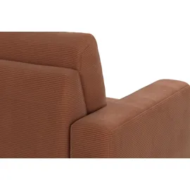 Home Affaire Ecksofa HOME AFFAIRE "Summer L-Form", rosa (kupfer), B:249cm H:91cm T:164cm, 95% Polyester, 5% Polyamid, Sofas, Ecksofa, mit Recamiere, mit oder ohne Bettfunktion und Bettkasten, Cord-Bezug