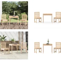 vidaXL 3 tlg. Garten Bistro Set Massivholz Kiefer - Garten Bistro Set - Garten Bistro Sets - Outdoor Bistro Set - Bistro Set Terrasse - Braun