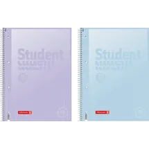 Brunnen Collegeblock Premium Student PASTELL 2, A4 Lineatur 27, 2-fach sortiert