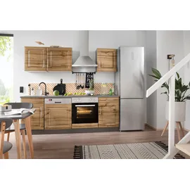 kochstation KS-Stockholm Küchenzeile 220 x 60 x 0 cm beige