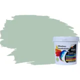 RyFo Colors Silikonharz Fassadenfarbe Lotuseffekt Trend Lorbeergrün 1l - bunte Fassadenfarbe, weitere Grün Farbtöne und Größen erhältlich, Deckkraft Klasse 1