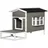 PawHut Katzenhaus mit Terrasse und Balkon 115 x 66,5 x 74,7 cm
