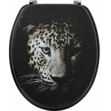 WC SITZ LEOPARD TOILETTENDECKEL KLODECKEL KLOBRILLE TOILETTENSITZ MDF KLOSITZ