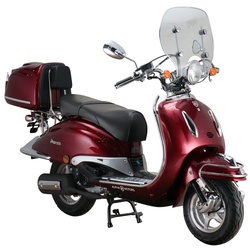 ALPHA MOTORS Motorroller »Retro Firenze«, 125 cm3, Verbrauch: ca. 3,0 l/100 km - rot