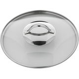 WMF Pfannen- Topfdeckel 24 cm, Glasdeckel mit rundem Metallgriff, Deckel für Töpfe & Pfannen, hitzebeständiges Glas, spülmaschinengeeignet