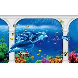 Fototapete PAPERMOON "Unterwasserwelt", bunt, B:4,00m L:2,60m, Vlies, Tapeten