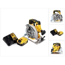 DeWalt DCS 570 P1 Akku-Handkreissäge 18 V 184 mm + 1x Akku 5,0 Ah + Ladegerät