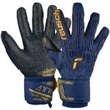 Reusch Attrakt Freegel Fusion Goaliator Torwarthandschuhe für Erwachsene mit Evolution Negative Cut, 10.5, blau-Gold-schwarz