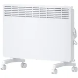 Stiebel Eltron neue Elektroheizung Standgerät für ca. 25 m2, TÜV geprüft, Konvektor-Heizung mit elektronischer Regelung, 2 kW, energiesparend, LC-Display, Rollen, 204451, Weiß