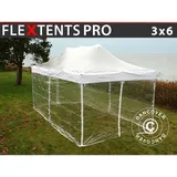 Faltzelt Faltpavillon Wasserdicht FleXtents PRO 3x6m Transparent,