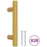 vidaXL Möbelgriffe 20 Stk. Golden 64 mm Edelstahl