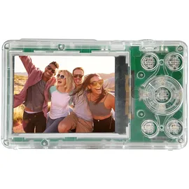Rollei Compactline Pocket Transparent/Blau/Grün 48 MP Digitalkamera mit 4K